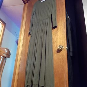 Earthbound long sleeve maxi dress with pockets